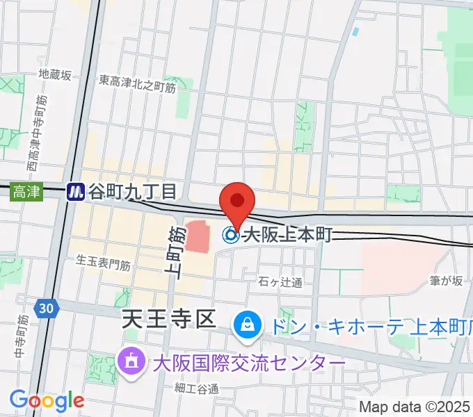 小阪楽器 上本町近鉄店の地図