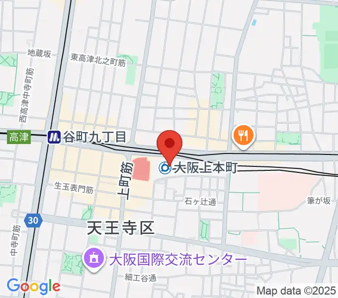 小阪楽器 上本町近鉄店の地図