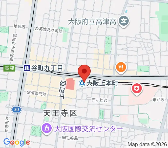 小阪楽器 上本町近鉄店の地図