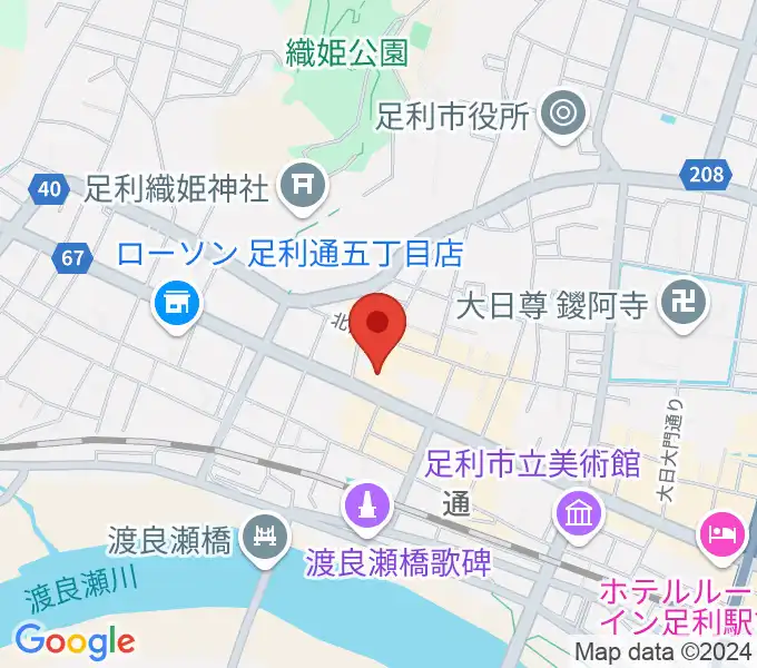 サウンド・ジムあしかがの地図