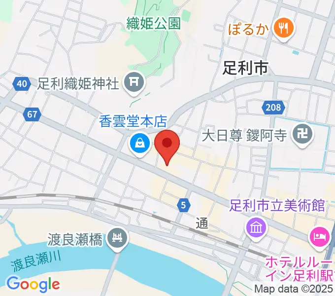 サウンド・ジムあしかがの地図