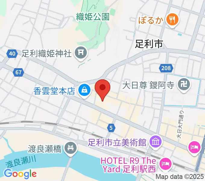 サウンド・ジムあしかがの地図