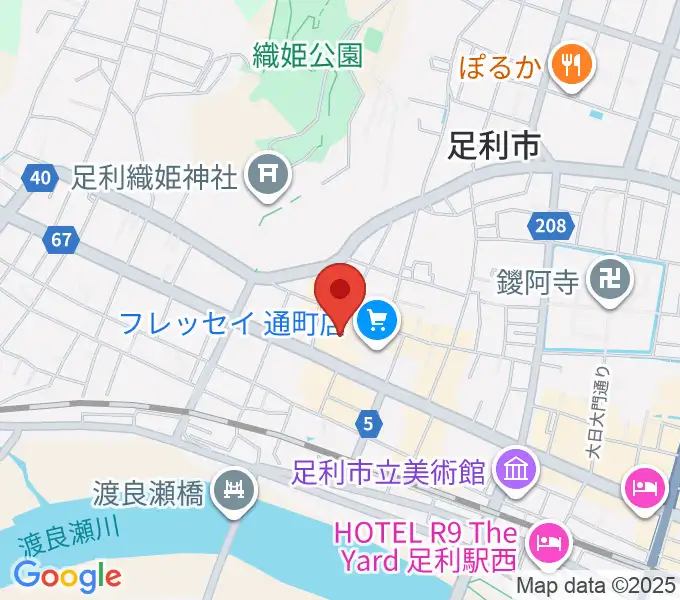 サウンド・ジムあしかがの地図