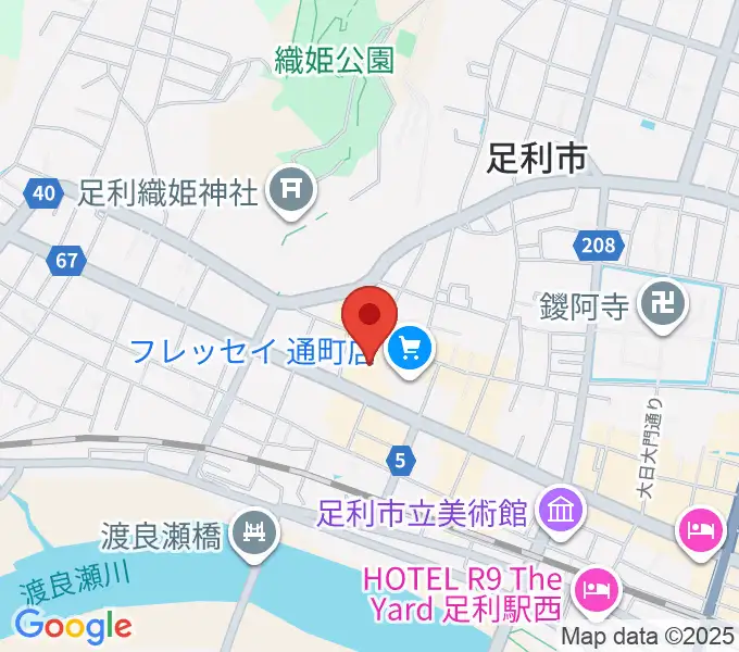 サウンド・ジムあしかがの地図