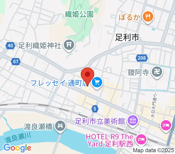 サウンド・ジムあしかがの地図