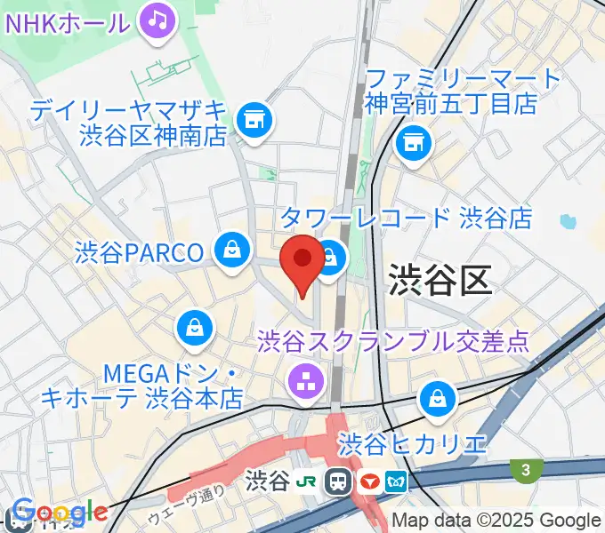 HMV&BOOKS SHIBUYAの地図