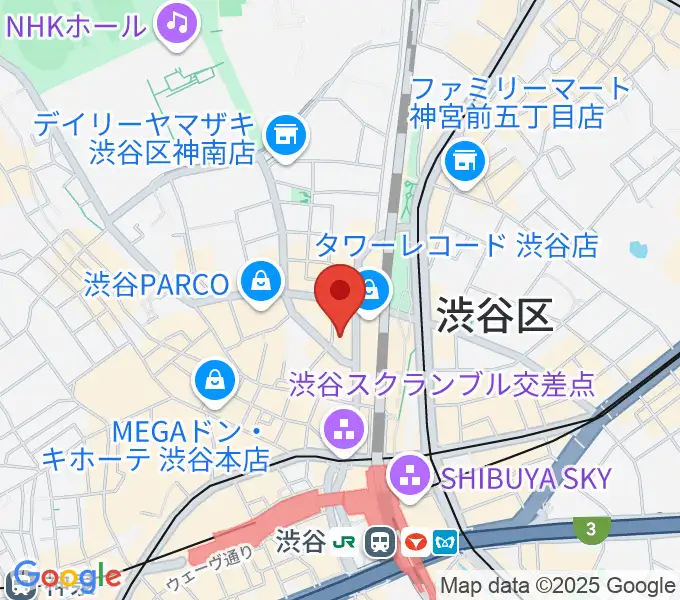 HMV&BOOKS SHIBUYAの地図
