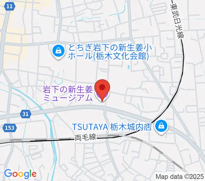 岩下の新生姜ミュージアムの地図