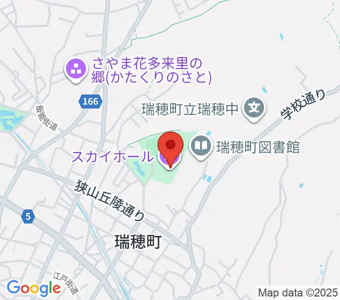 瑞穂ビューパーク・スカイホールの地図