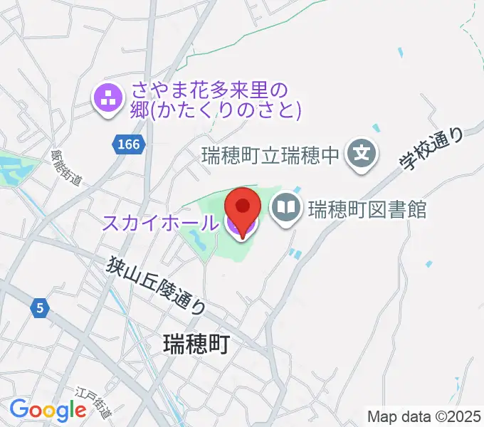 瑞穂ビューパーク・スカイホールの地図