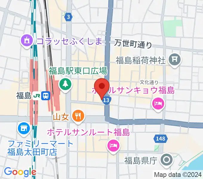 ユー・ワンミュージックの地図