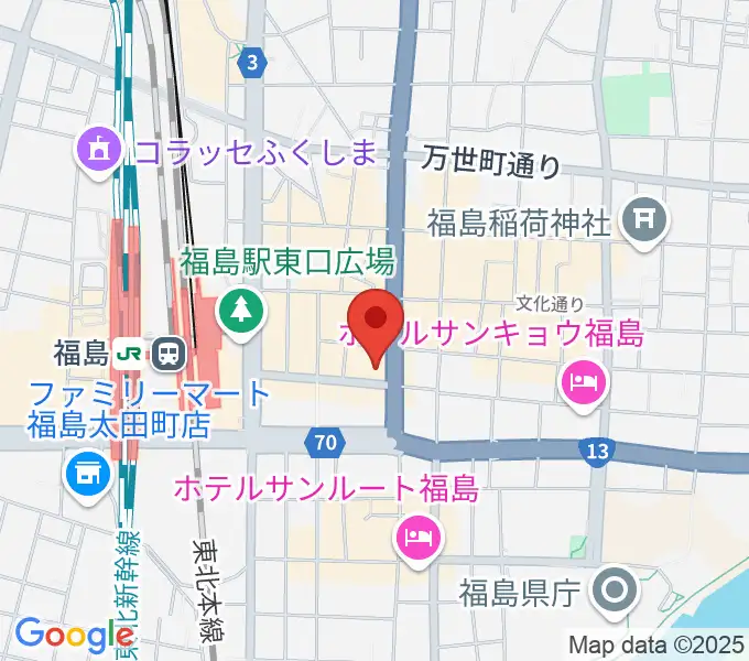 ユー・ワンミュージックの地図