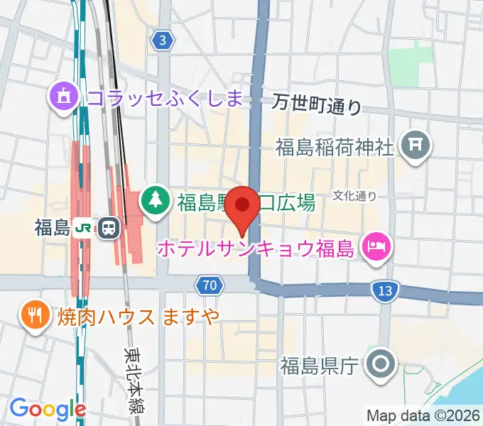 ユー・ワンミュージックの地図