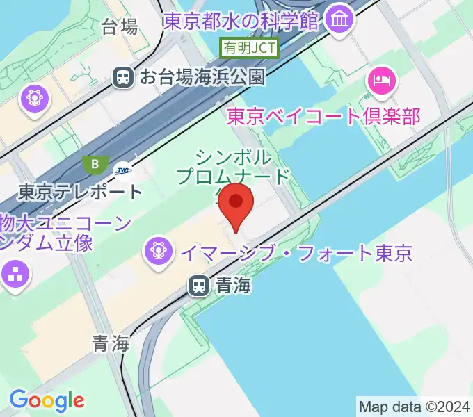 Zepp東京の地図