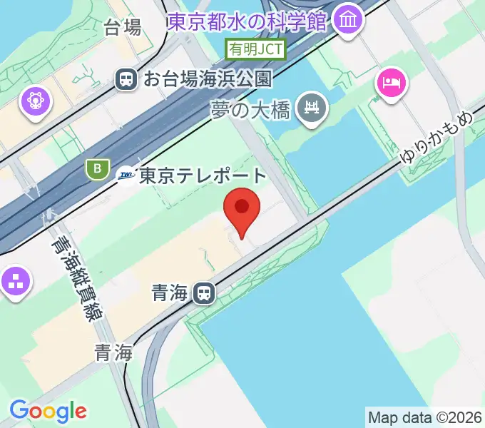 Zepp東京の地図