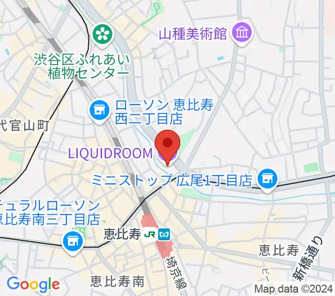 恵比寿リキッドルームの地図