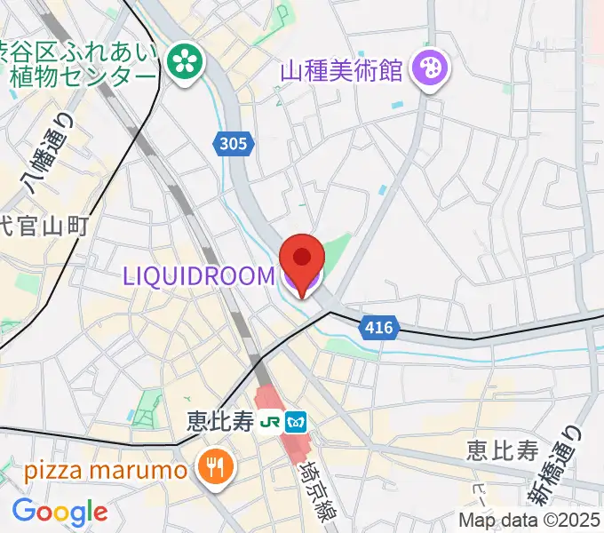 恵比寿リキッドルームの地図