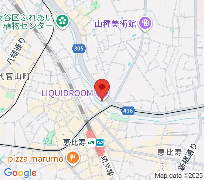 恵比寿リキッドルームの地図