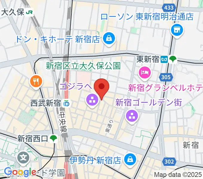 新宿ロフトの地図