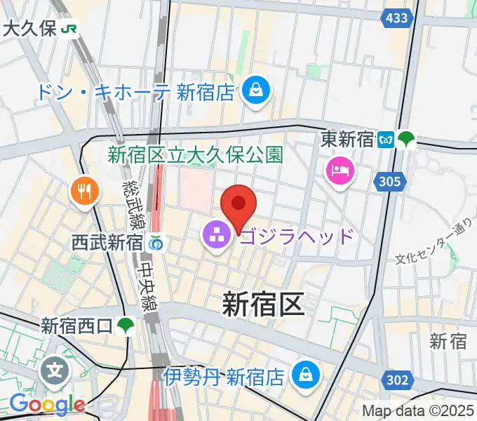 新宿ロフトの地図