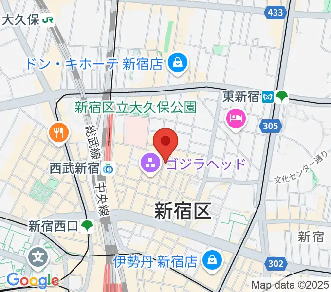 新宿ロフトの地図