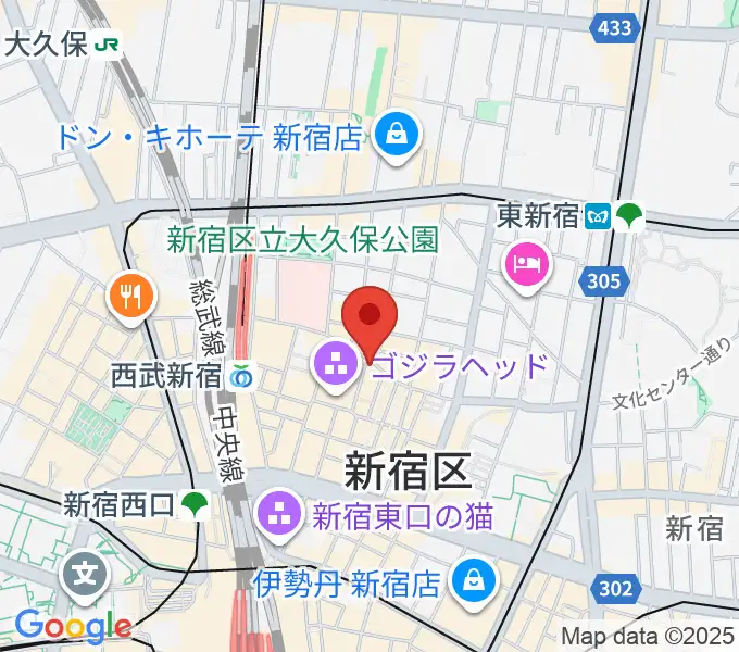 新宿ロフトの地図