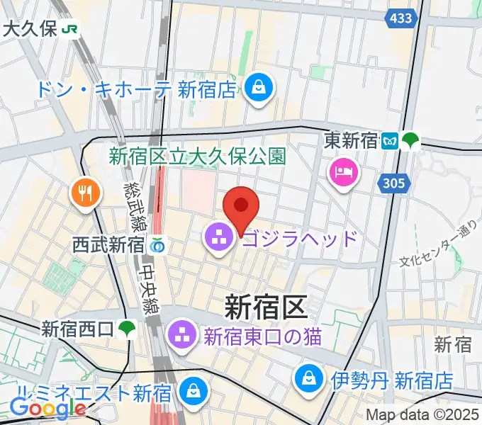 新宿ロフトの地図