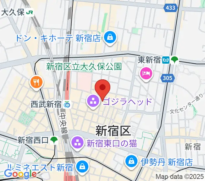 新宿ロフトの地図