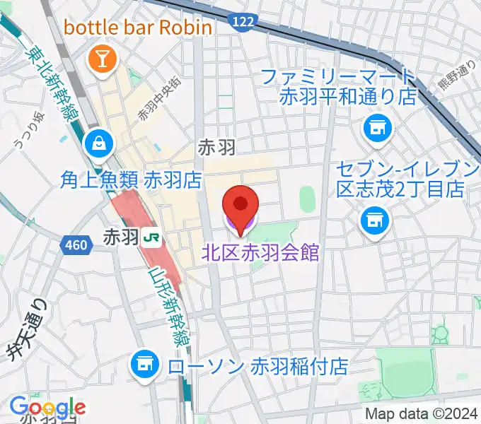 赤羽会館の地図