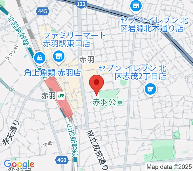 赤羽会館の地図