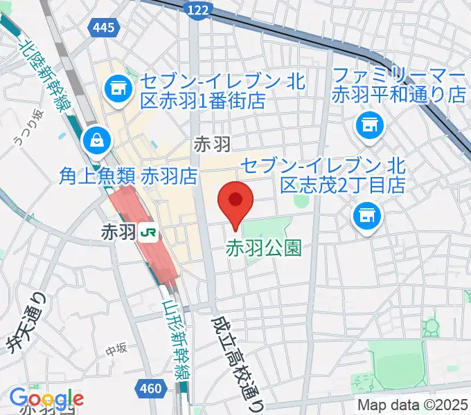赤羽会館の地図