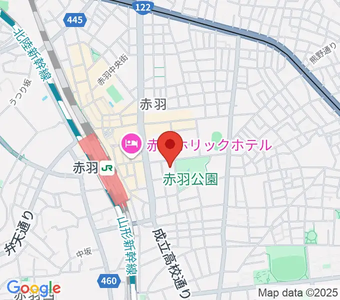 赤羽会館の地図