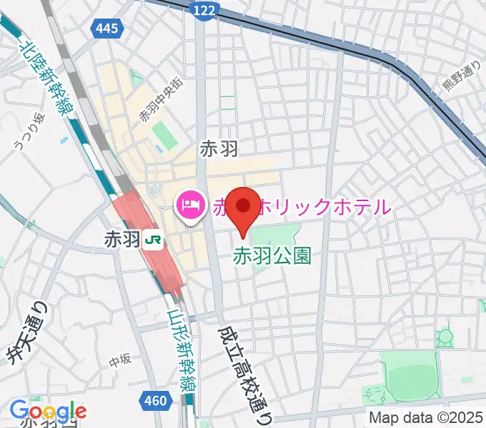 赤羽会館の地図