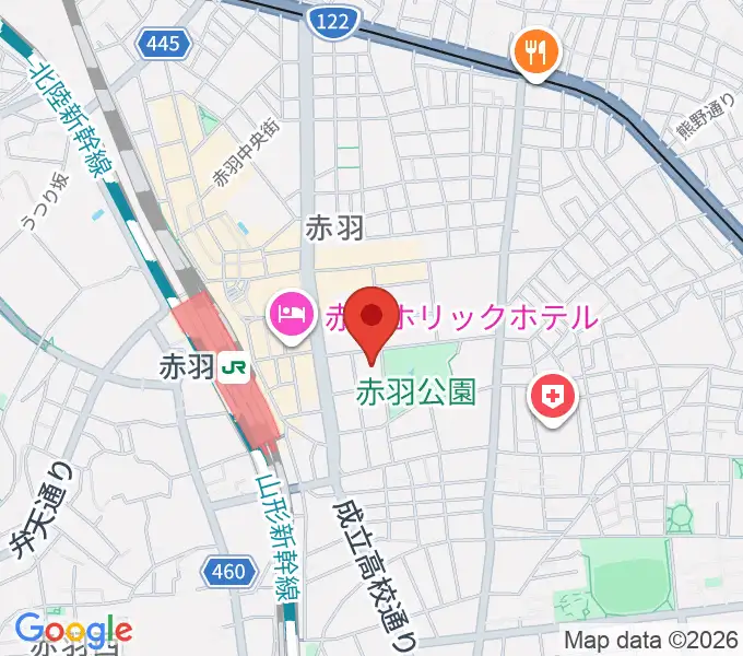 赤羽会館の地図