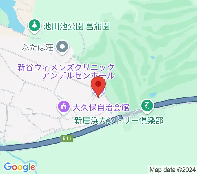 アンデルセンホールの地図