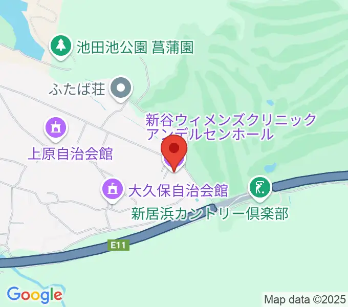 アンデルセンホールの地図