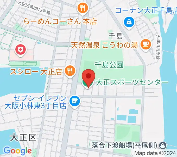 アゼリア大正ホールの地図