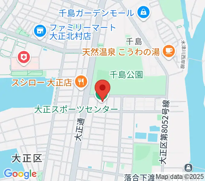 アゼリア大正ホールの地図