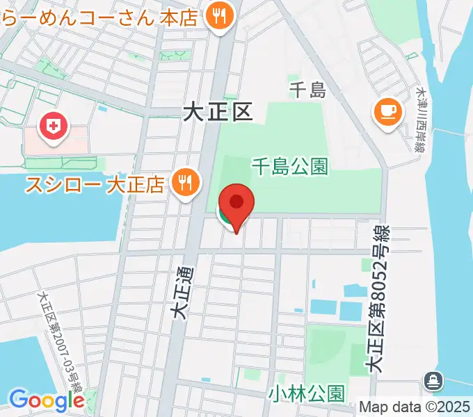 アゼリア大正ホールの地図