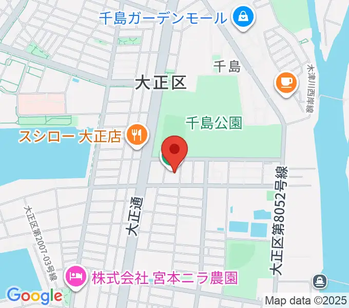 アゼリア大正ホールの地図