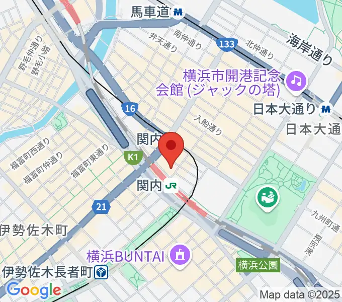 横浜B.B.STREETの地図