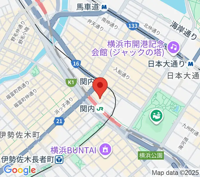 横浜B.B.STREETの地図