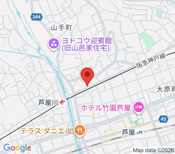 芦屋サロン・クラシックの地図