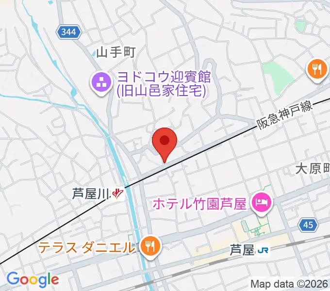 芦屋サロン・クラシックの地図