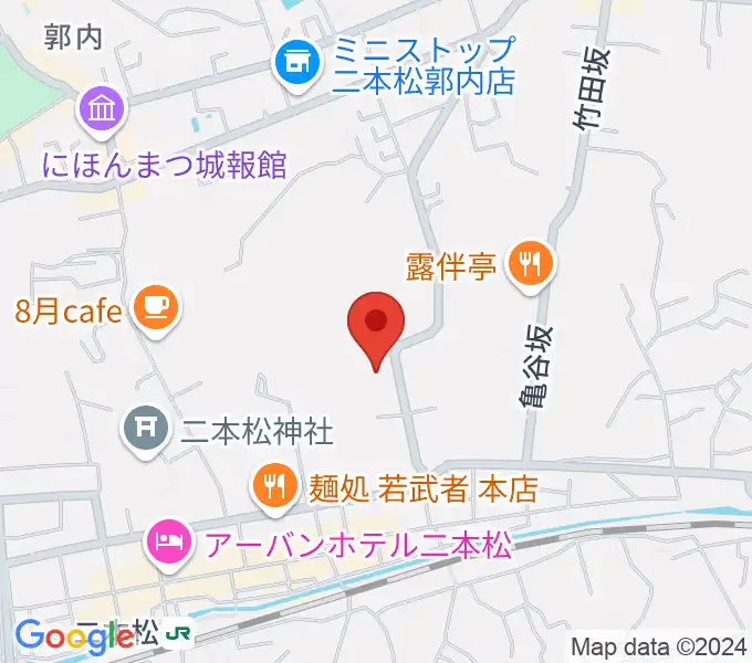 二本松市コンサートホールの地図