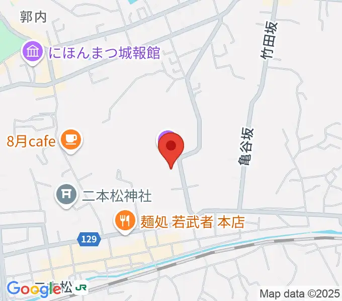 二本松市コンサートホールの地図