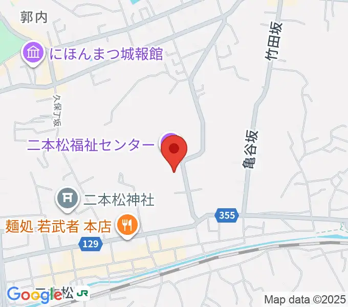 二本松市コンサートホールの地図