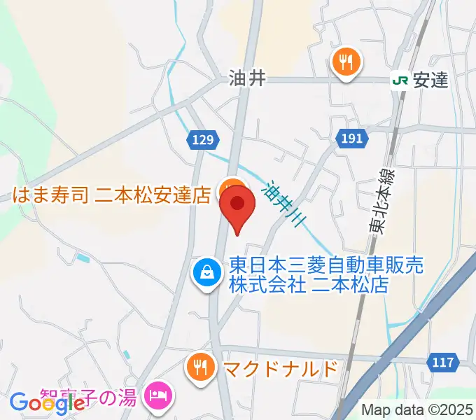 二本松市安達文化ホールの地図