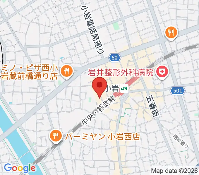 音楽教室ミュージックベア小岩校の地図