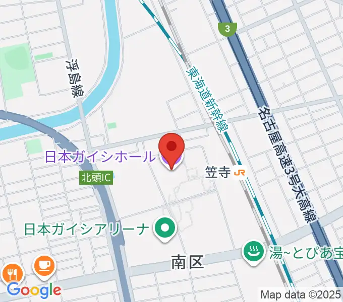 日本ガイシホールの地図